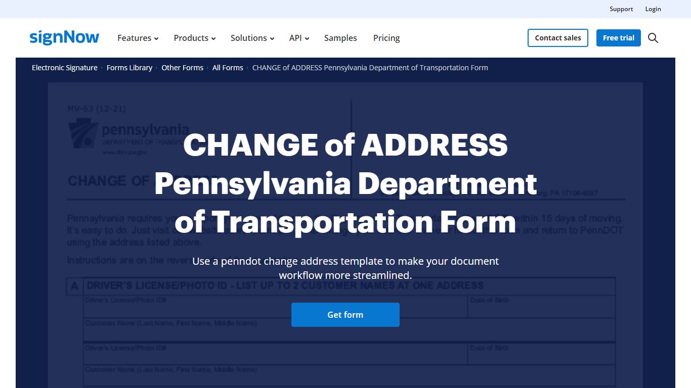 Pa Change Address Form - Fill Out and Sign Printable PDF Template | signNow